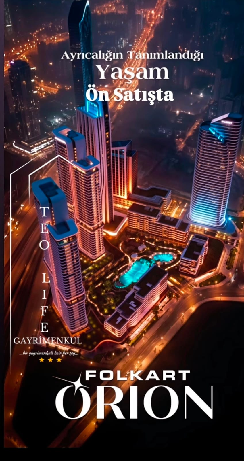 FOLKART ORION İZMİR PROJESİ 1 ODA 1 SALONDAN BAŞLAYIP 6 ODA 1 SALONA KADAR YAŞAM ALANI SEÇENEKLERİ İLE ÖN SATIŞTA... 